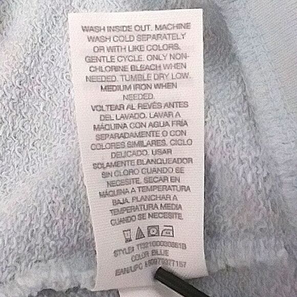 Sweatpants Jogging Tie-Dyed Light Blue Drawstring Cord and Cuffs Women's… - Picture 7 of 7